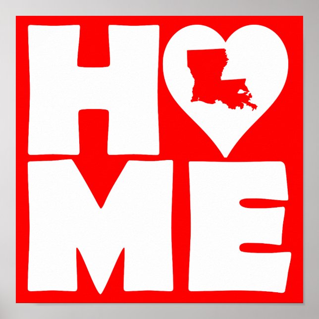 Affiche de signe de l'État de la Louisiane à la ma (Devant)