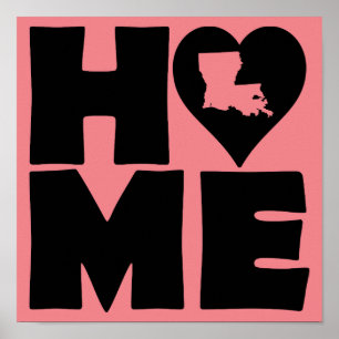 Affiche de signe de l'État de la Louisiane à la ma