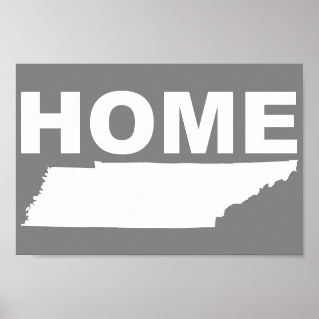 Affiche de signe de Tennessee à la maison loin de  (Devant)