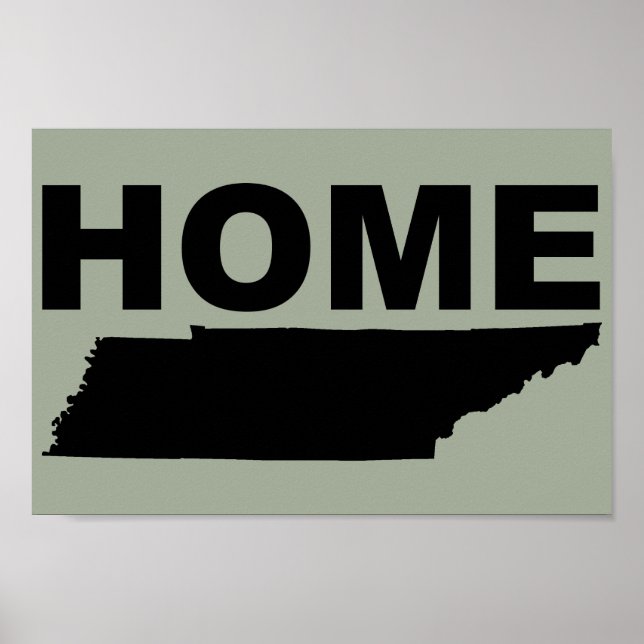 Affiche de signe de Tennessee Accueil Loin De L'Ét (Devant)