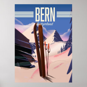 Affiche de ski à Berne en Suisse