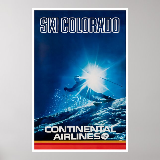 Affiche de ski artistique du Colorado Continental  (Devant)