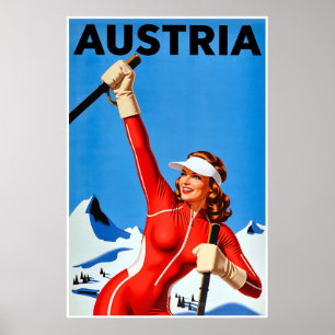 Affiche de ski Autriche