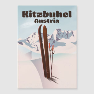 affiche de ski autrichienne de Kitzbuhel