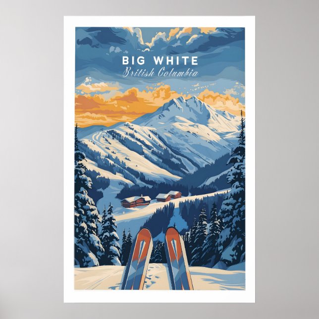Affiche de ski Big White - Colombie-Britannique 1 (Devant)