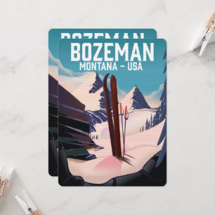 Affiche de ski Bozeman Montana