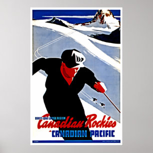 Affiche de ski Canada Banff Art Lake Louise Impres