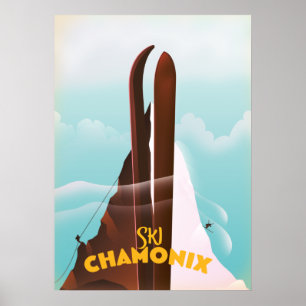 Affiche de ski Chamonix-Mont-Blanc