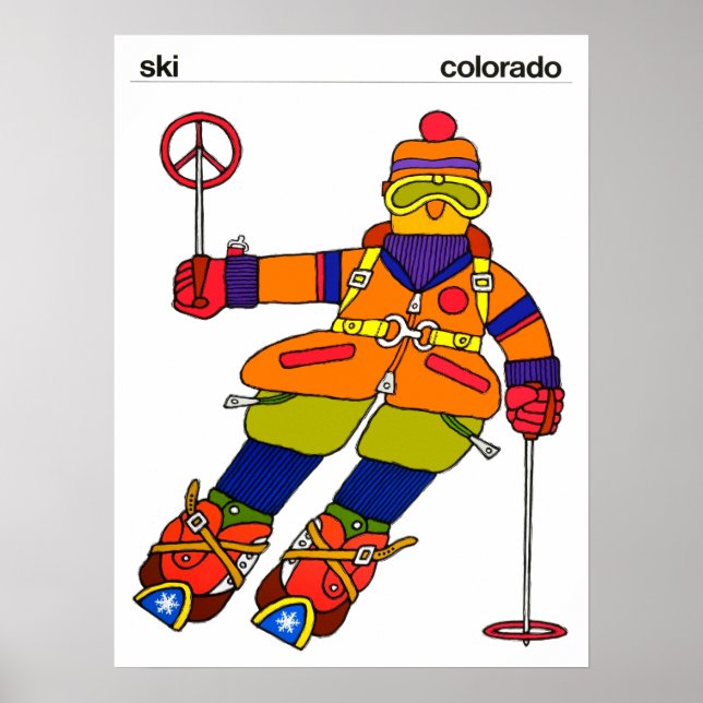 Affiche de ski Colorado (Devant)