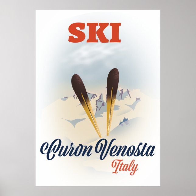 Affiche de ski Curon Venosta Italie (Devant)