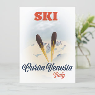 Affiche de ski Curon Venosta Italie