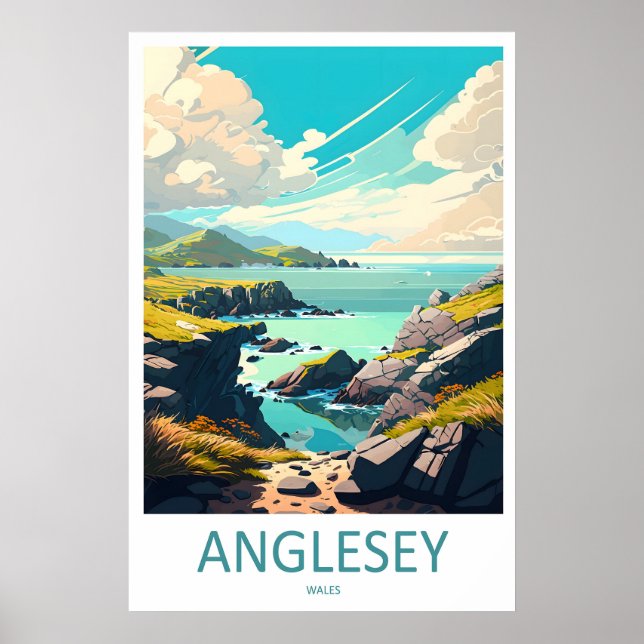 Affiche de ski d'Anglesey Parc national de voyage  (Devant)