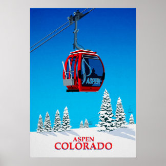 Affiche de ski d'Aspen