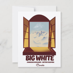 Affiche de ski de Big White Colombie-Britannique C