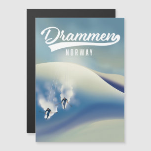 Affiche de ski de Drammen Norvège