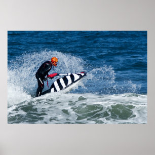 affiche de ski de jet, sport aquatique