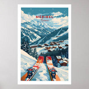 Affiche de ski de Méribel - France 1