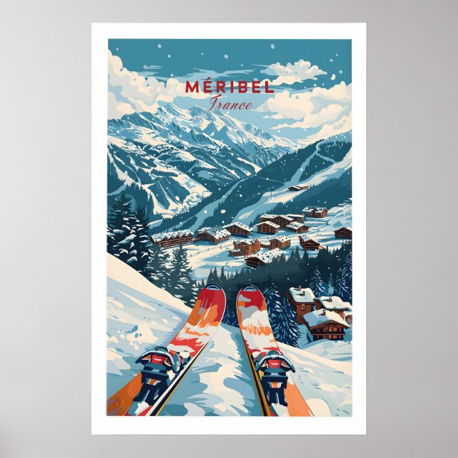 Affiche de ski de Méribel - France 1 (Devant)