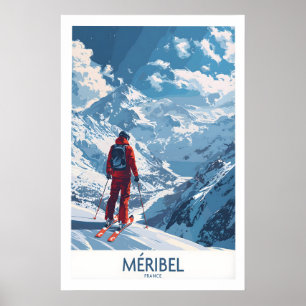 Affiche de ski de Méribel - France 1