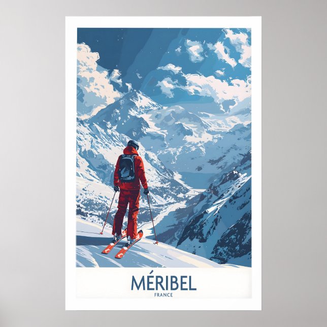 Affiche de ski de Méribel - France 1 (Devant)