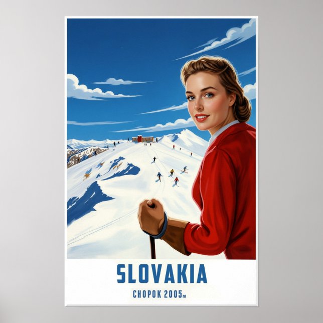 Affiche de ski de Slovaquie (Devant)