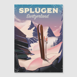 affiche de ski de splügen Suisse