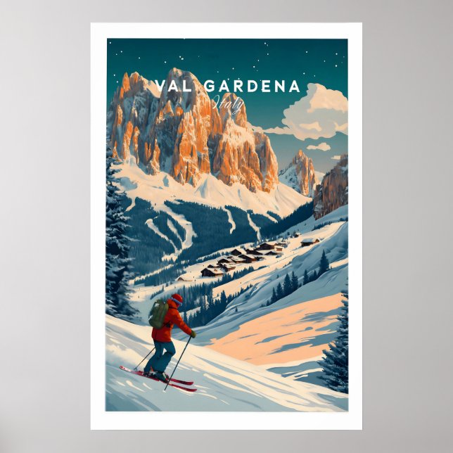 Affiche de ski de Val Gardena - Italie 1 (Devant)