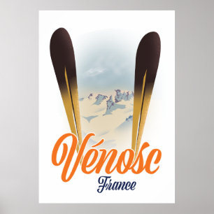 Affiche de ski de Vénosc, France