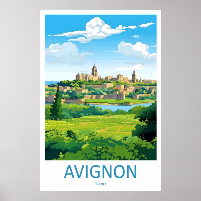 Affiche de ski de voyage dans le parc national vin (Devant)
