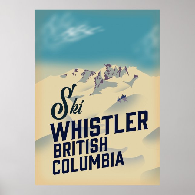Affiche de ski de Whistler, Vancouver Colombie-Bri (Devant)