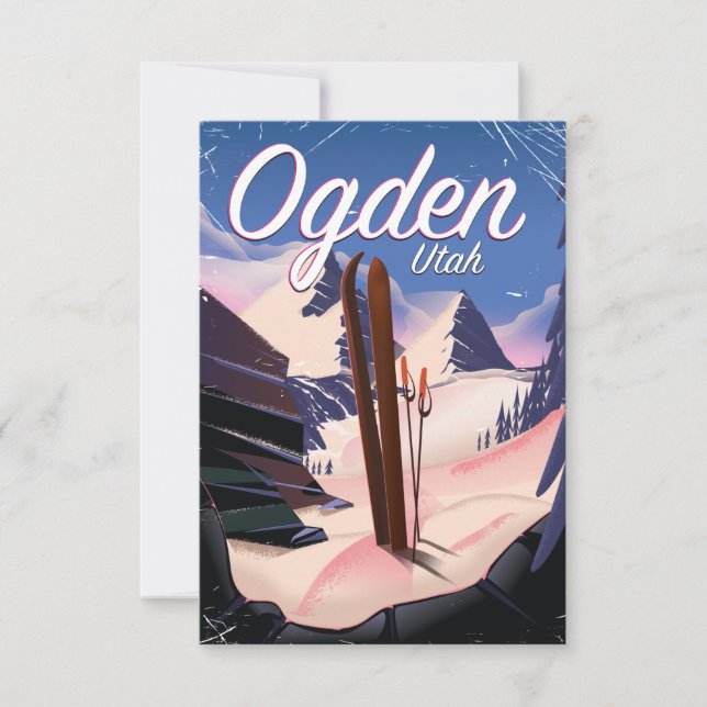 affiche de ski d'Ogden, Utah (Devant)