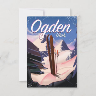 affiche de ski d'Ogden, Utah