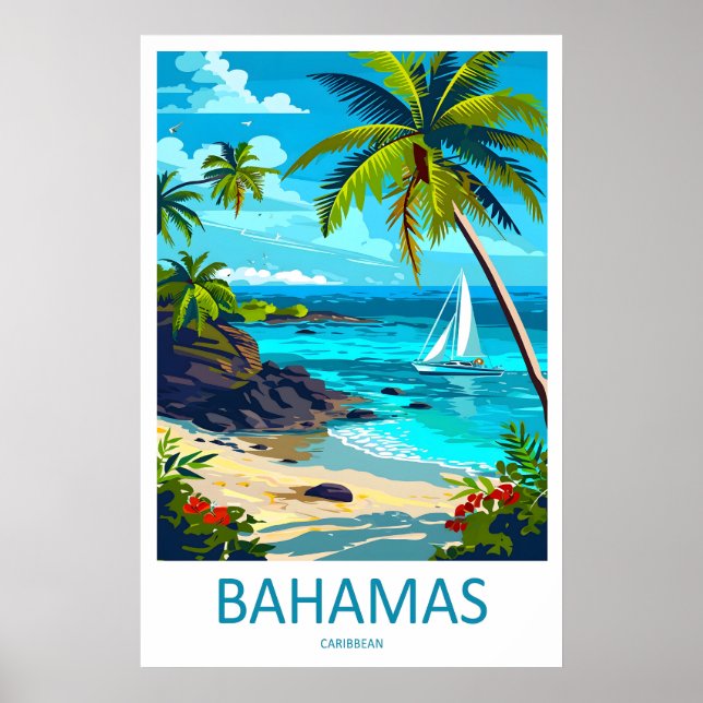 Affiche de ski du Bahamas National Travel Park Vin (Devant)