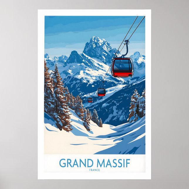 Affiche de ski du Grand Massif 1 (Devant)