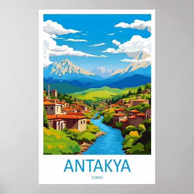 Affiche de ski du parc de voyage d'Antakya nationa (Devant)
