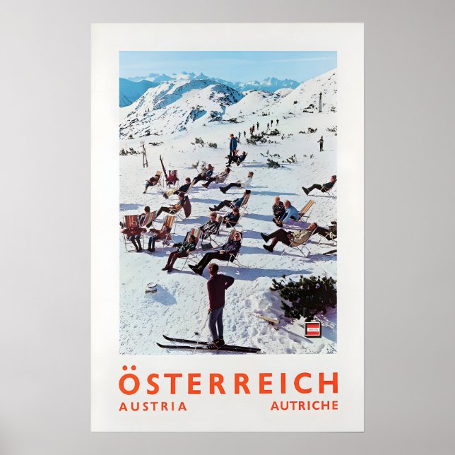 Affiche de ski en Autriche Impression de voyage vi (Devant)