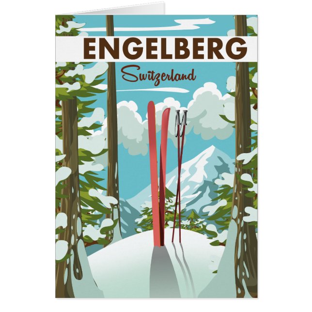 Affiche de ski Engelberg Suisse (Devant)