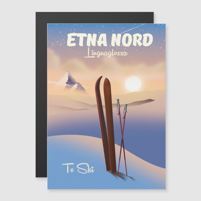 Affiche de ski Etna Nord Linguaglossa (Devant / Derrière)