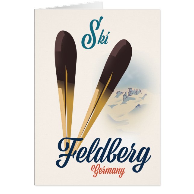 Affiche de ski Feldberg Allemagne de style vintage (Devant)
