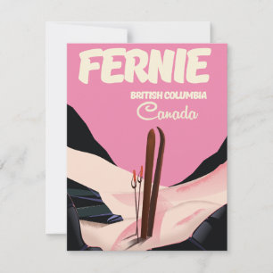 Affiche de ski Fernie Colombie-Britannique