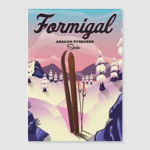 Affiche de ski Formigal Aragon Espagne.