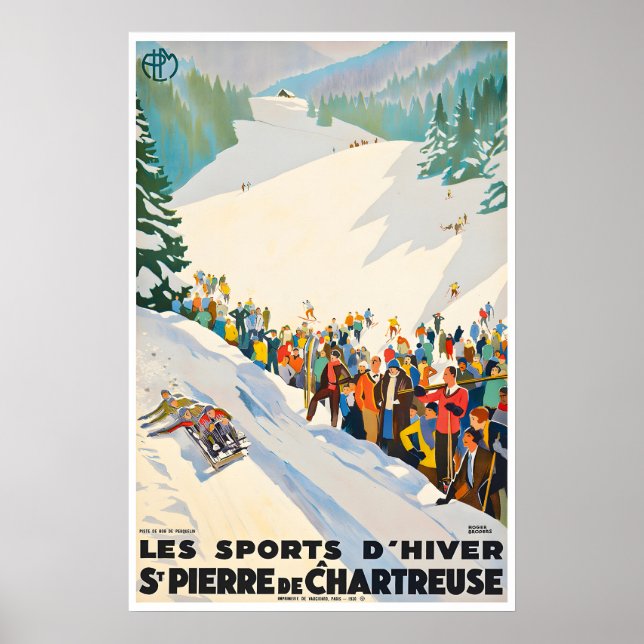 Affiche de ski française Saint Pierre de Chartreus (Devant)