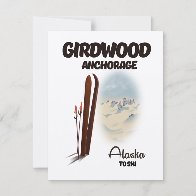 Affiche de ski Girdwood Anchorage Alaska (Devant)