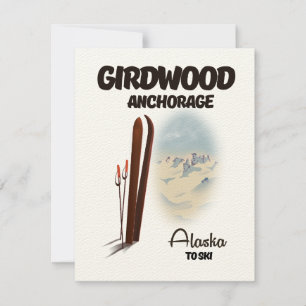 Affiche de ski Girdwood Anchorage Alaska