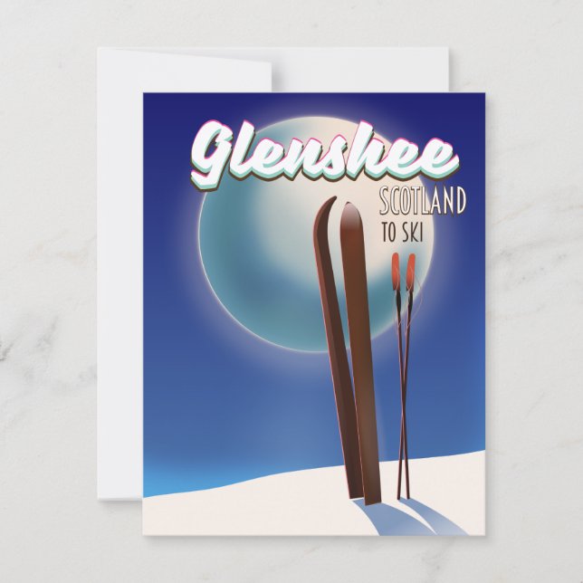 Affiche de ski Glenshee Écosse (Devant)