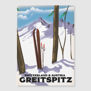 Affiche de ski Greitspitz Suisse & Autriche