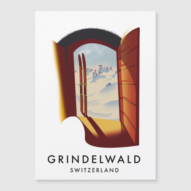 Affiche de ski Grindelwald Suisse (Devant)
