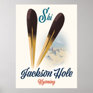 Affiche de ski Jackson Hole Wyoming