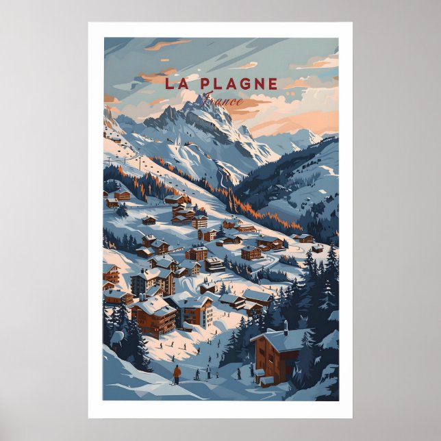 Affiche de ski La Plagne 1 (Devant)