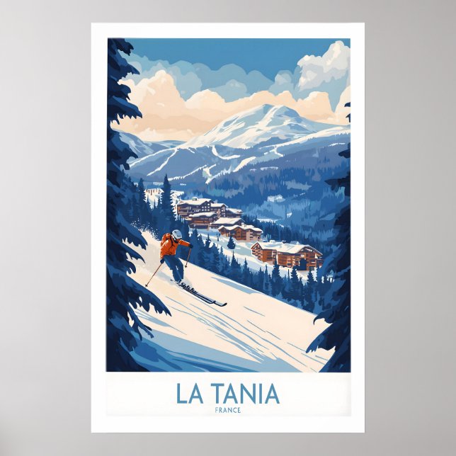 Affiche de ski La Tania 1 (Devant)